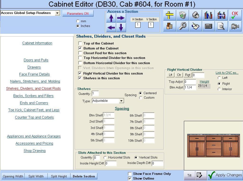 cabinet parts